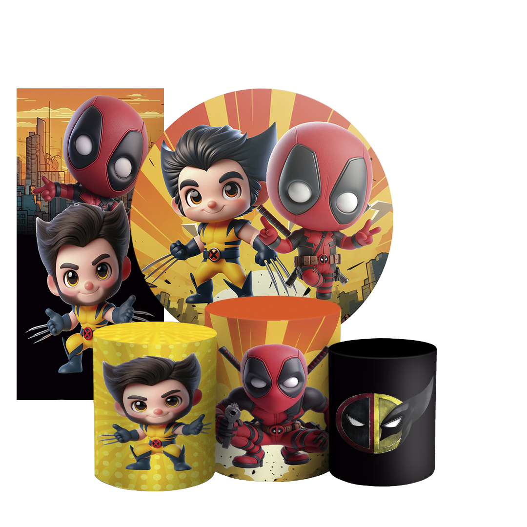 Arte Digital Painel de Festa - Wolverine E Deadpool 804070
