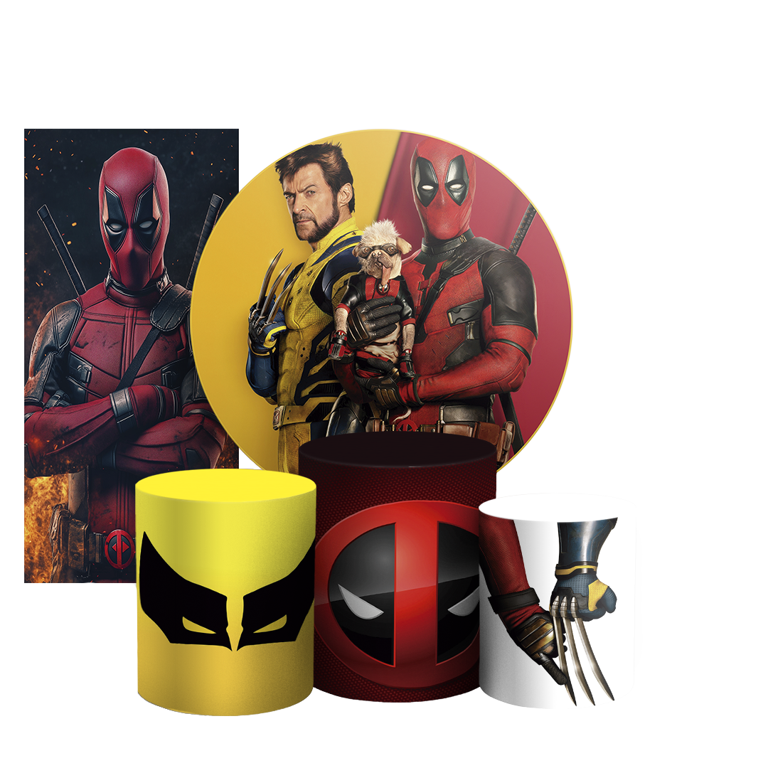 Arte Digital Painel de Festa - Wolverine E Deadpool 804071