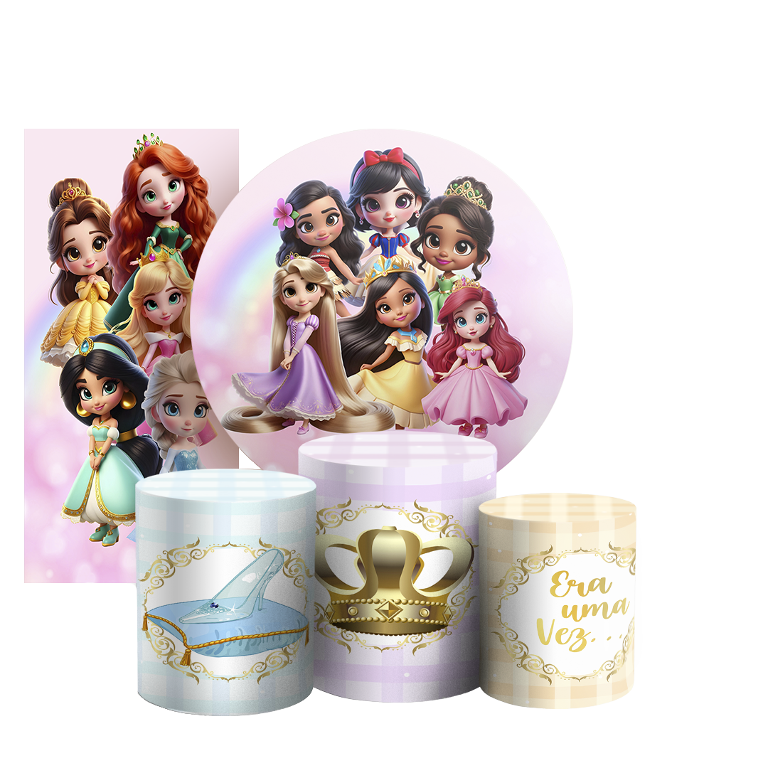 Arte Digital Painel de Festa - Princesas 804193