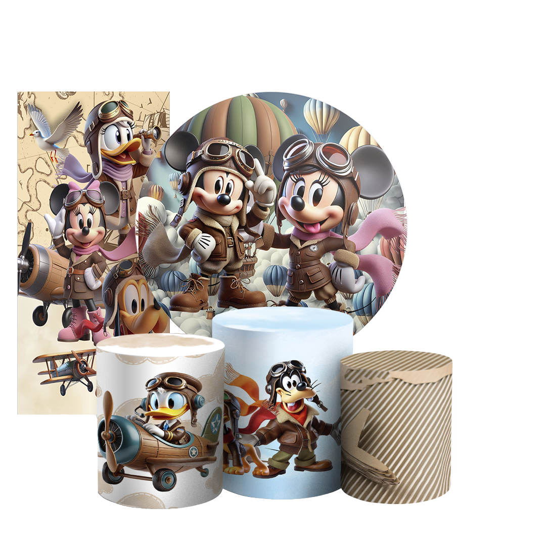 Arte Digital Painel de Festa - Mickey Aviador 804257