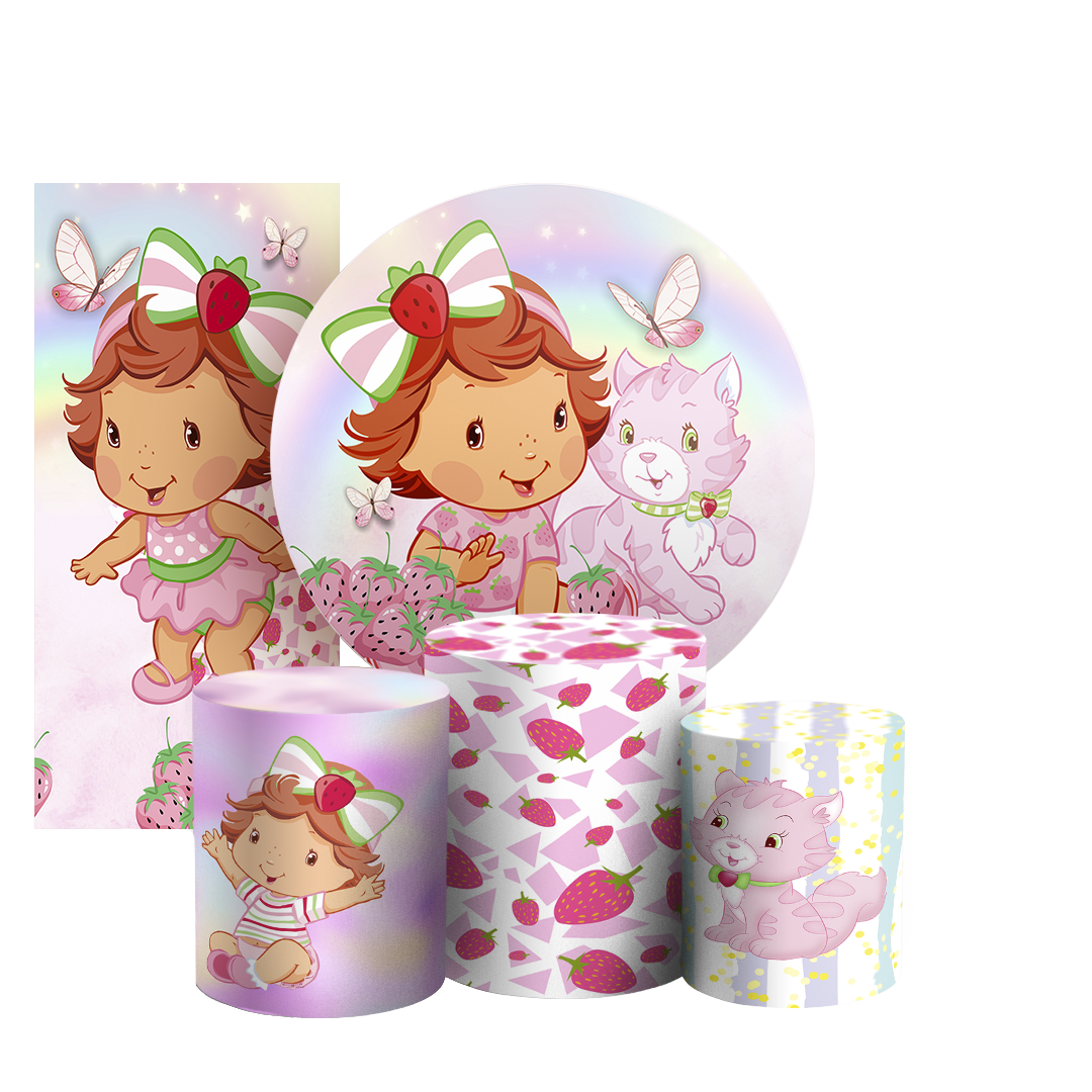 Arte Digital Painel de Festa - Moranguinho Baby 804260