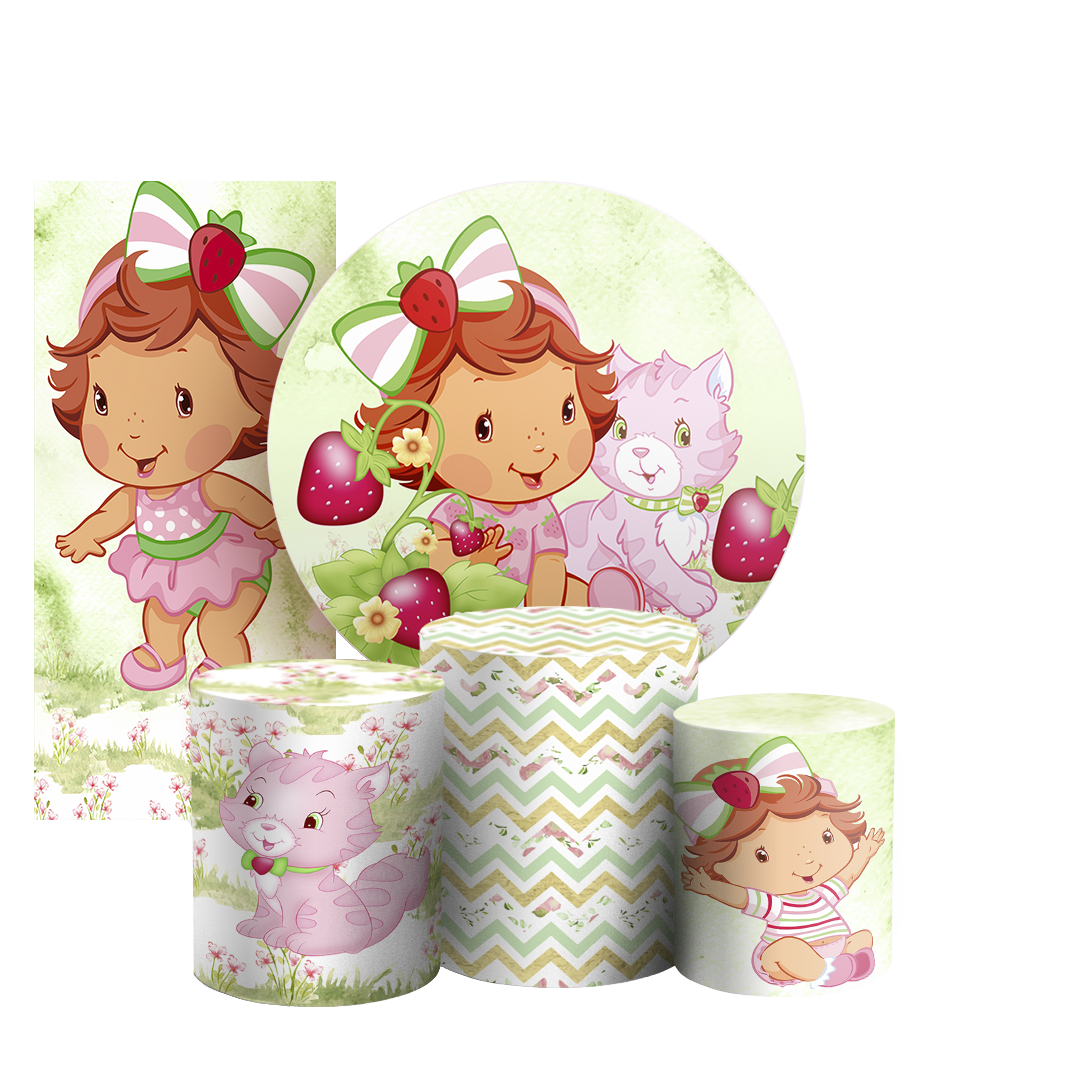 Arte Digital Painel de Festa - Moranguinho Baby 804261