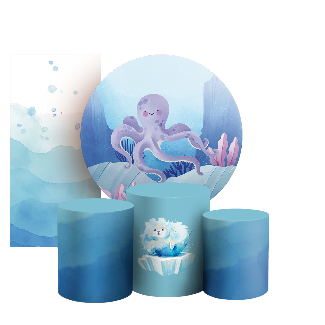 Arte Digital Painel de Festa - Fundo Do Mar 804334