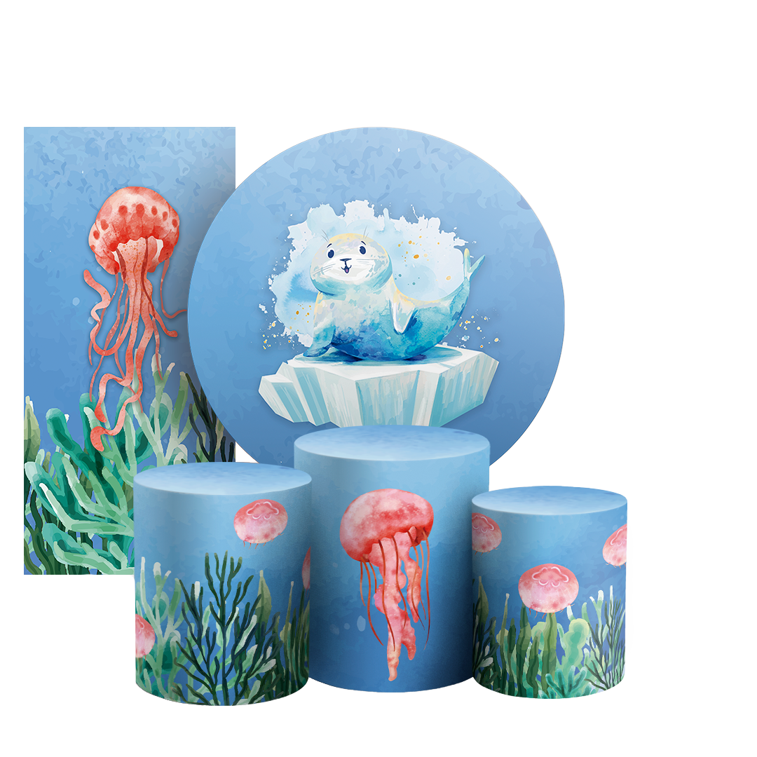 Arte Digital Painel de Festa - Fundo Do Mar 804340