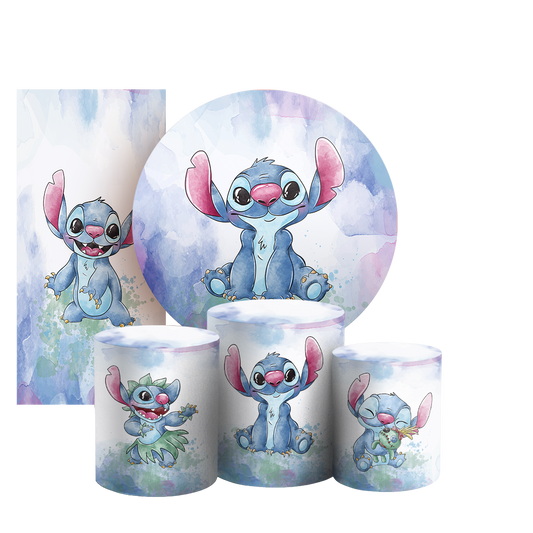 Arte Digital Painel de Festa - Lilo Stitch Angel 804354