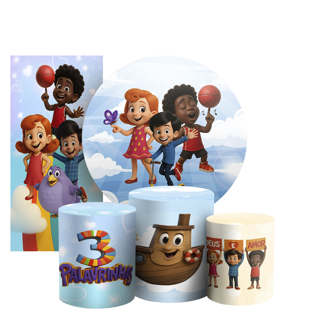 Arte Digital Painel de Festa - 3 Palavrinhas 804376