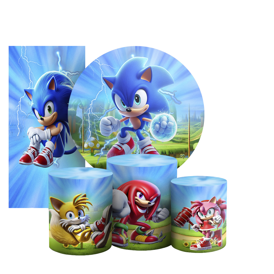 Arte Digital Painel de Festa - Sonic 804415