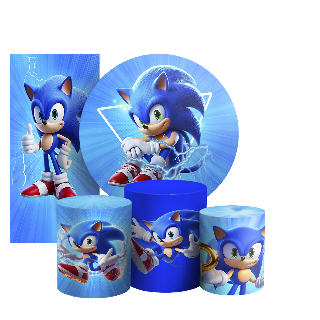 Arte Digital Painel de Festa - Sonic 804416