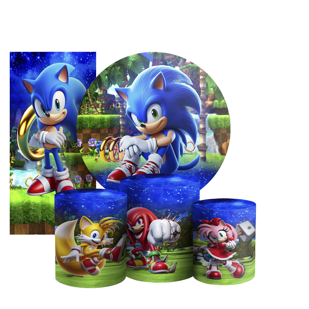 Arte Digital Painel de Festa - Sonic 804417