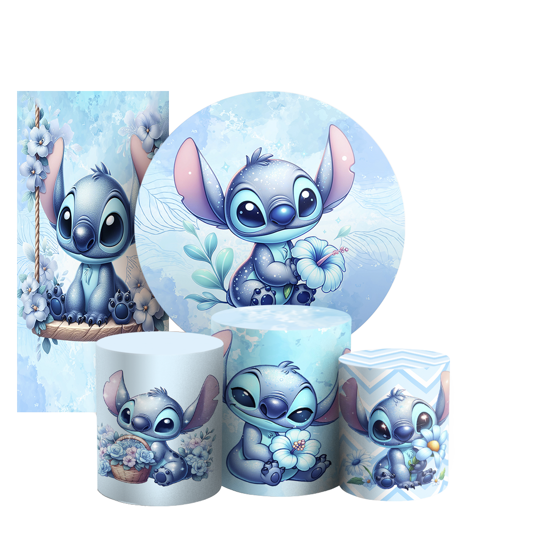 Arte Digital Painel de Festa - Stitch 804418