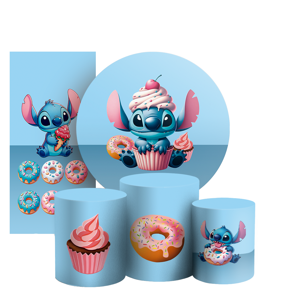Arte Digital Painel de Festa - Stitch Confeitaria 804445