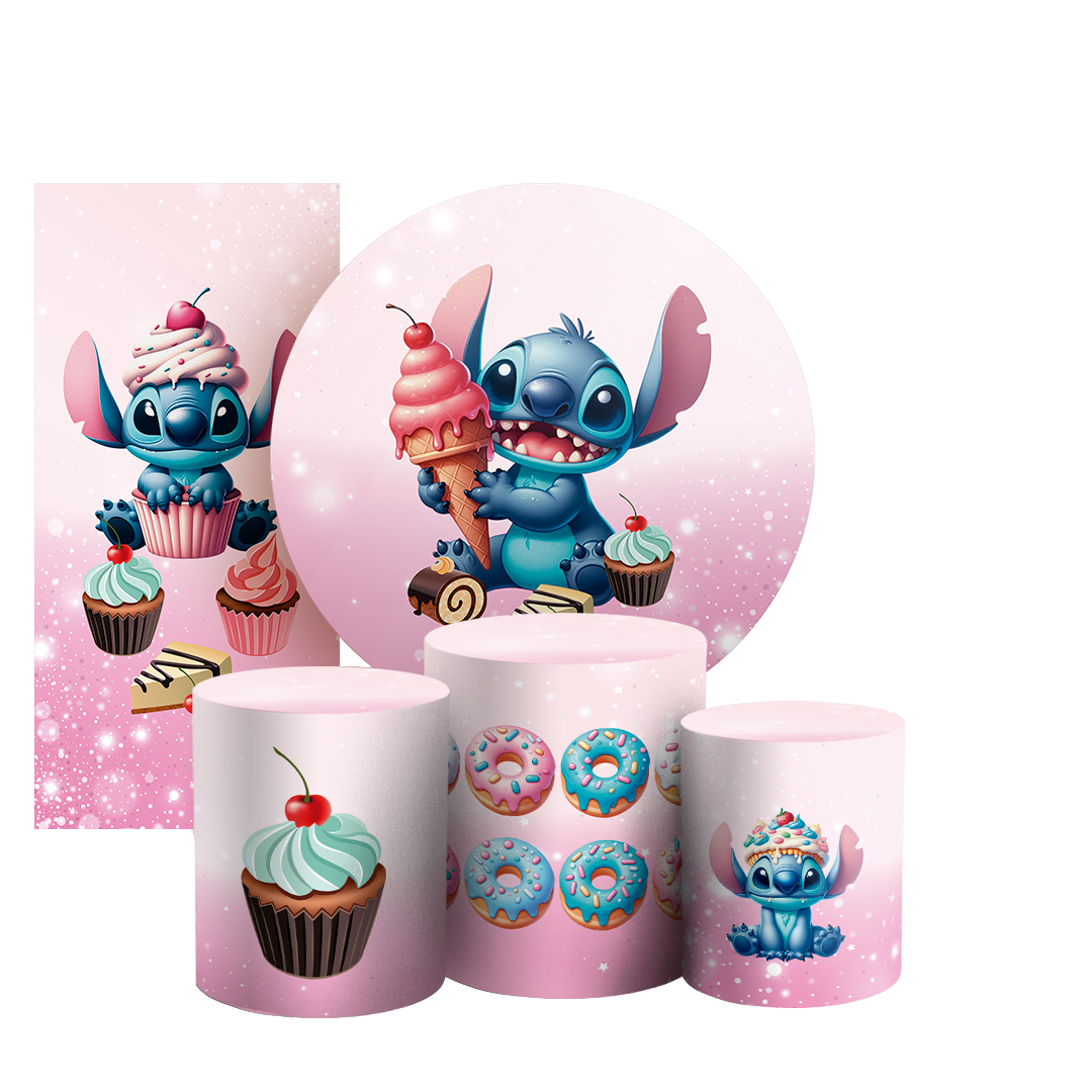 Arte Digital Painel de Festa - Stitch Confeitaria 804446