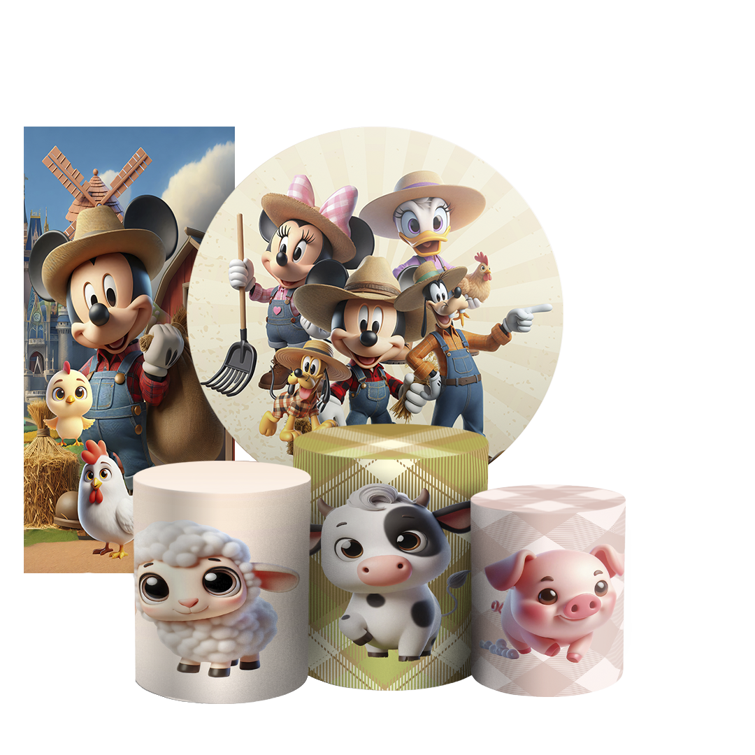 Arte Digital Painel de Festa - Mickey Fazendinha 804489