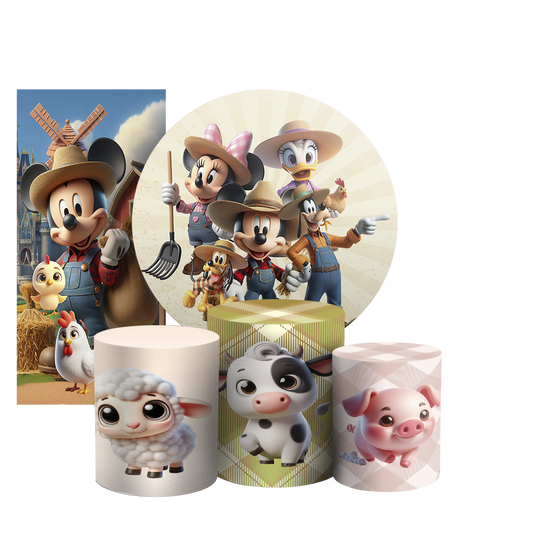 Arte Digital Painel de Festa - Mickey Fazendinha 804489