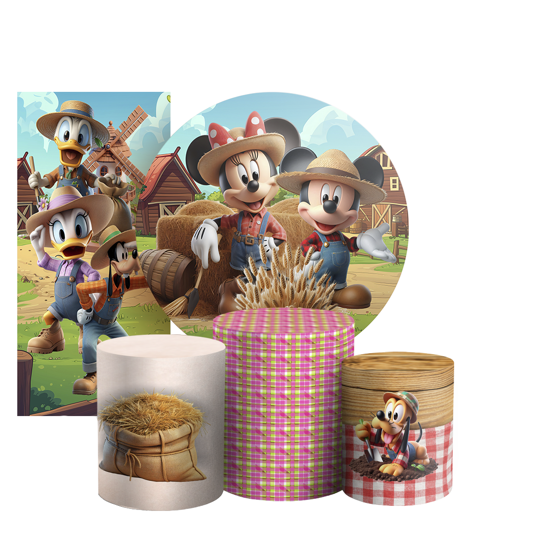 Arte Digital Painel de Festa - Mickey Fazendinha 804490