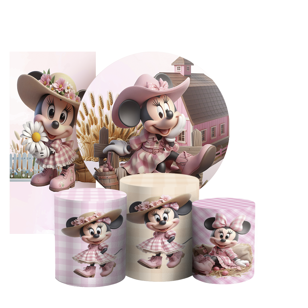 Arte Digital Painel de Festa - Minnie Fazendinha 804493