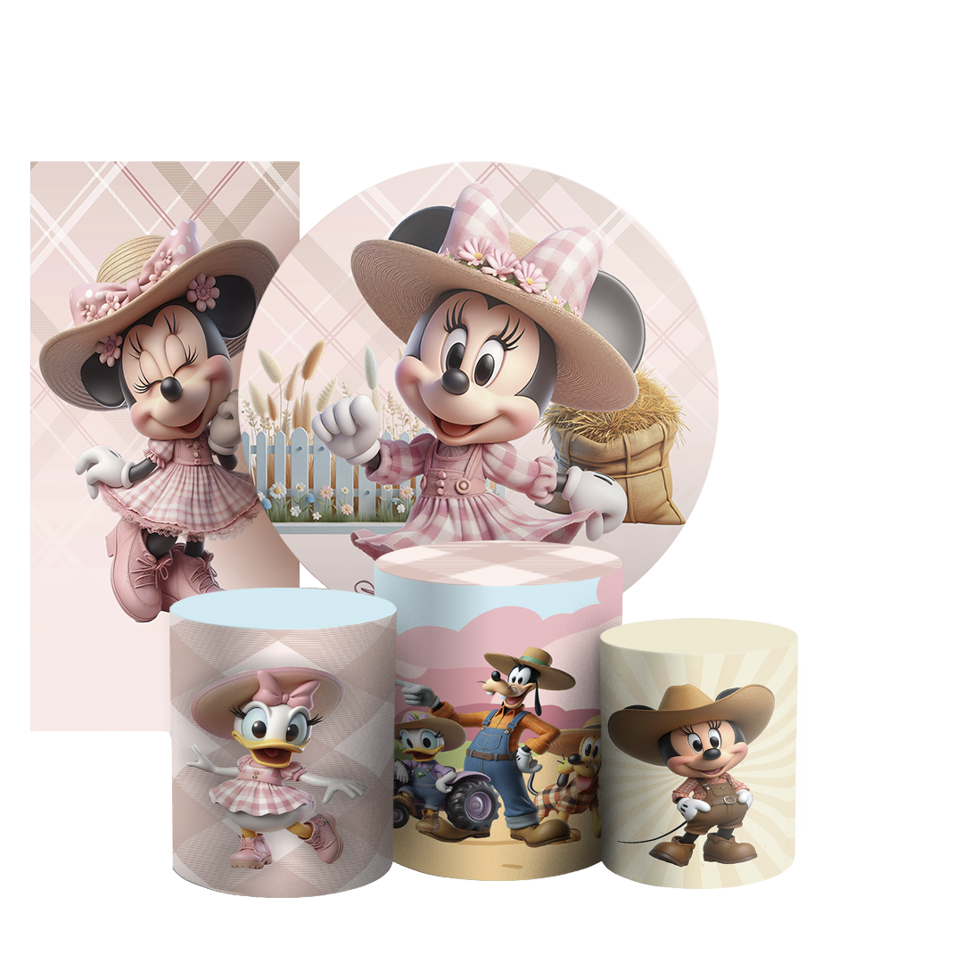 Arte Digital Painel de Festa - Minnie Fazendinha 804494