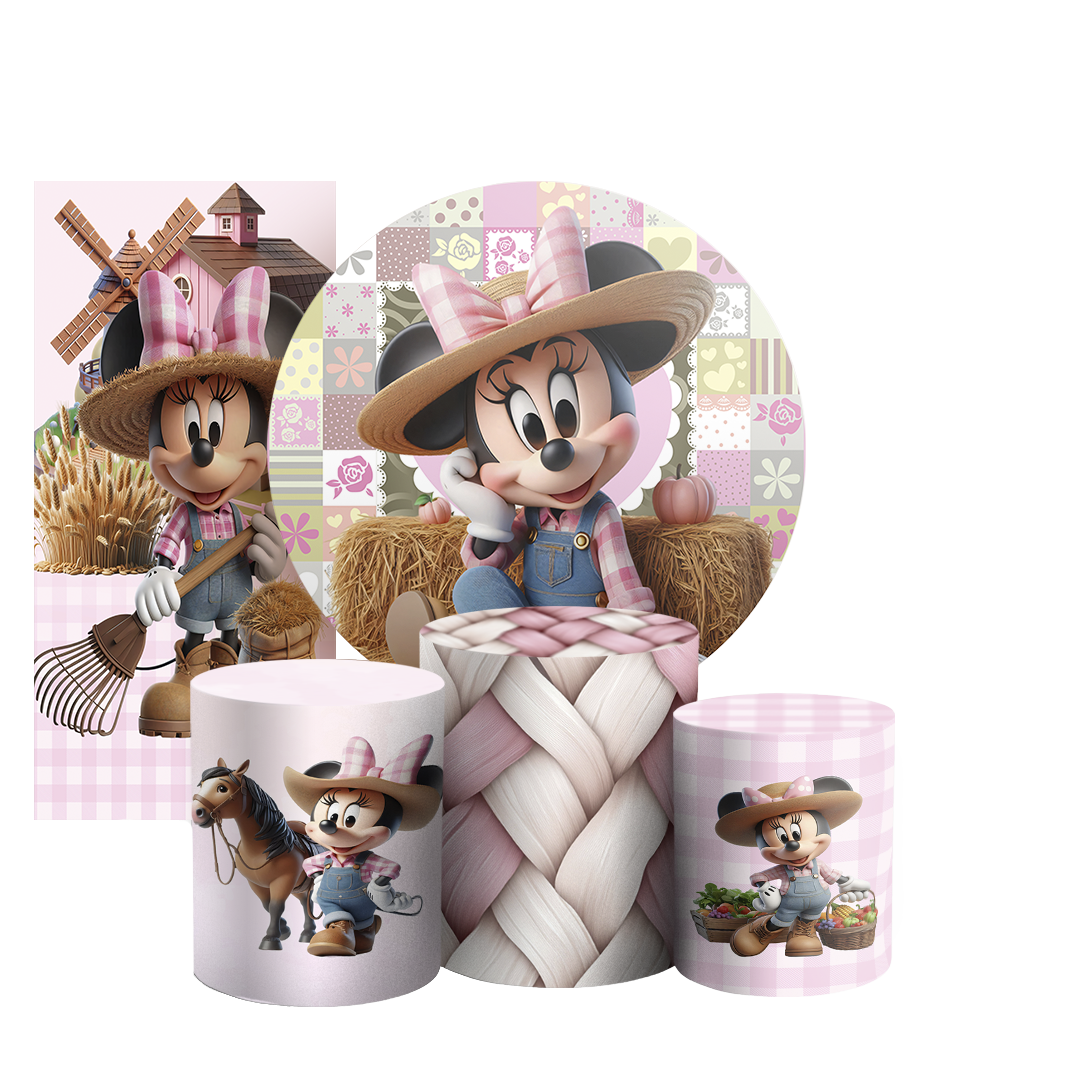 Arte Digital Painel de Festa - Minnie Fazendinha 804651