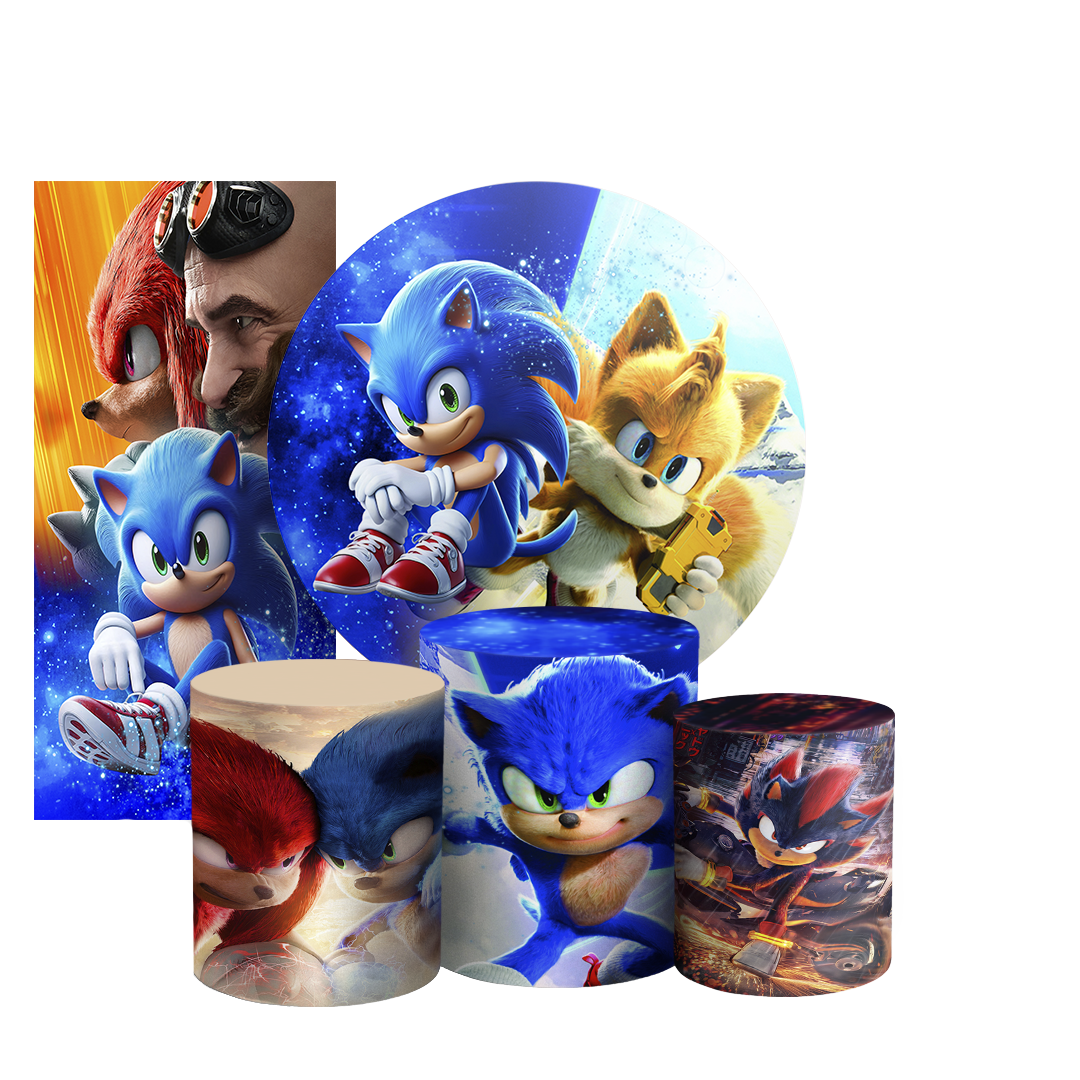 Arte Digital Painel de Festa - Sonic 804652