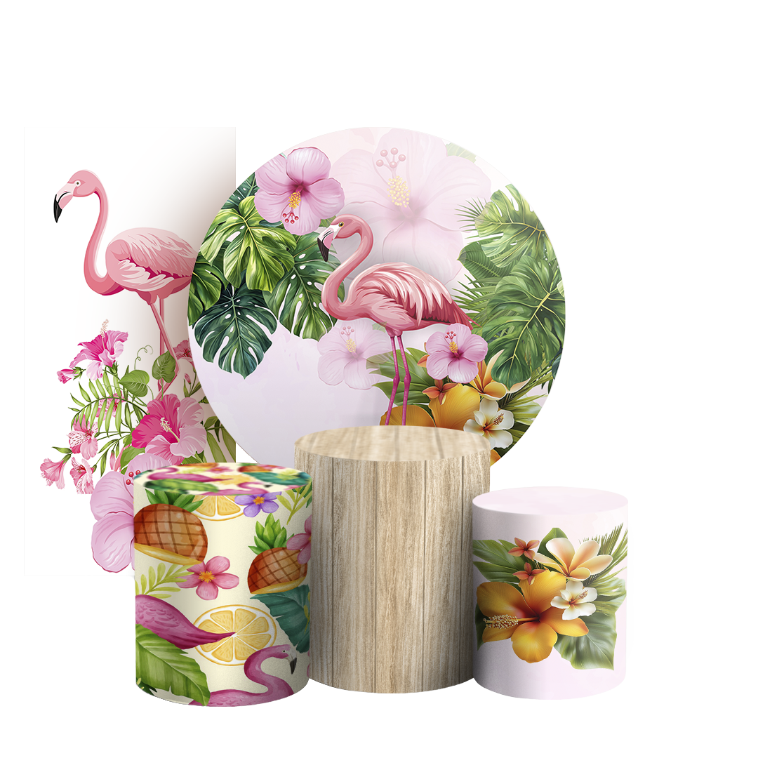 Arte Digital Painel de Festa - Tropical Floral 804655