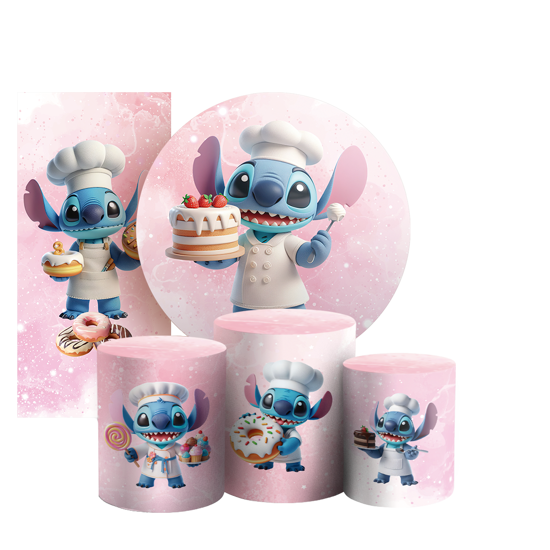 Arte Digital Painel de Festa - Stitch Confeitaria 804682
