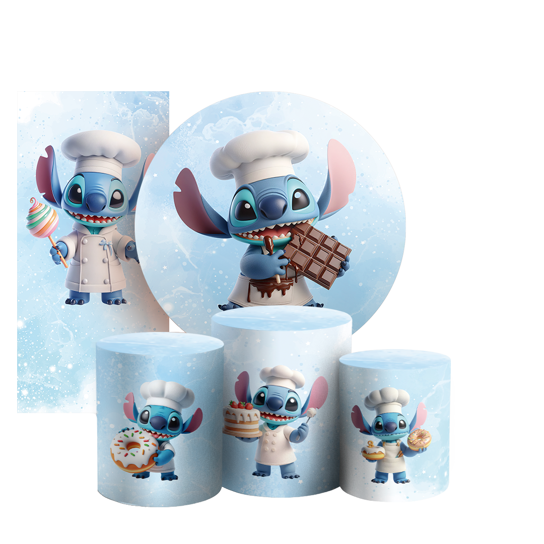 Arte Digital Painel de Festa - Stitch Confeitaria 804683