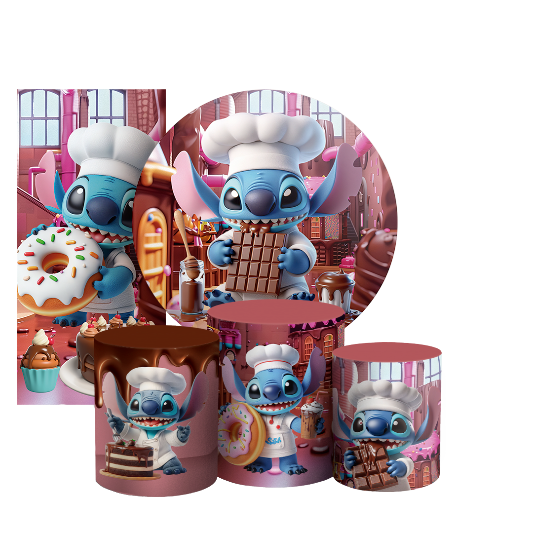 Arte Digital Painel de Festa - Stitch Confeitaria 804684