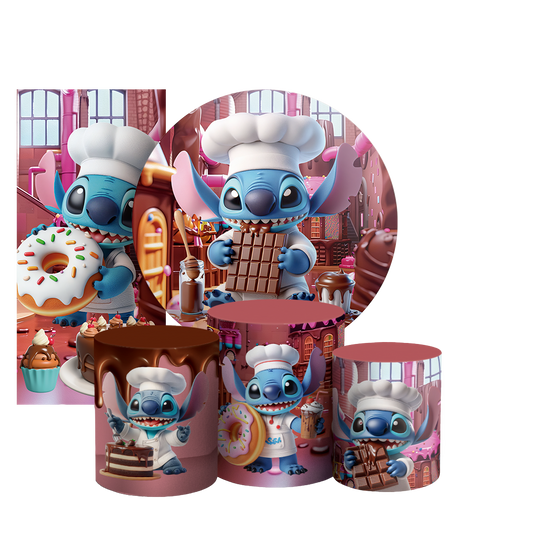 Arte Digital Painel de Festa - Stitch Confeitaria 804684
