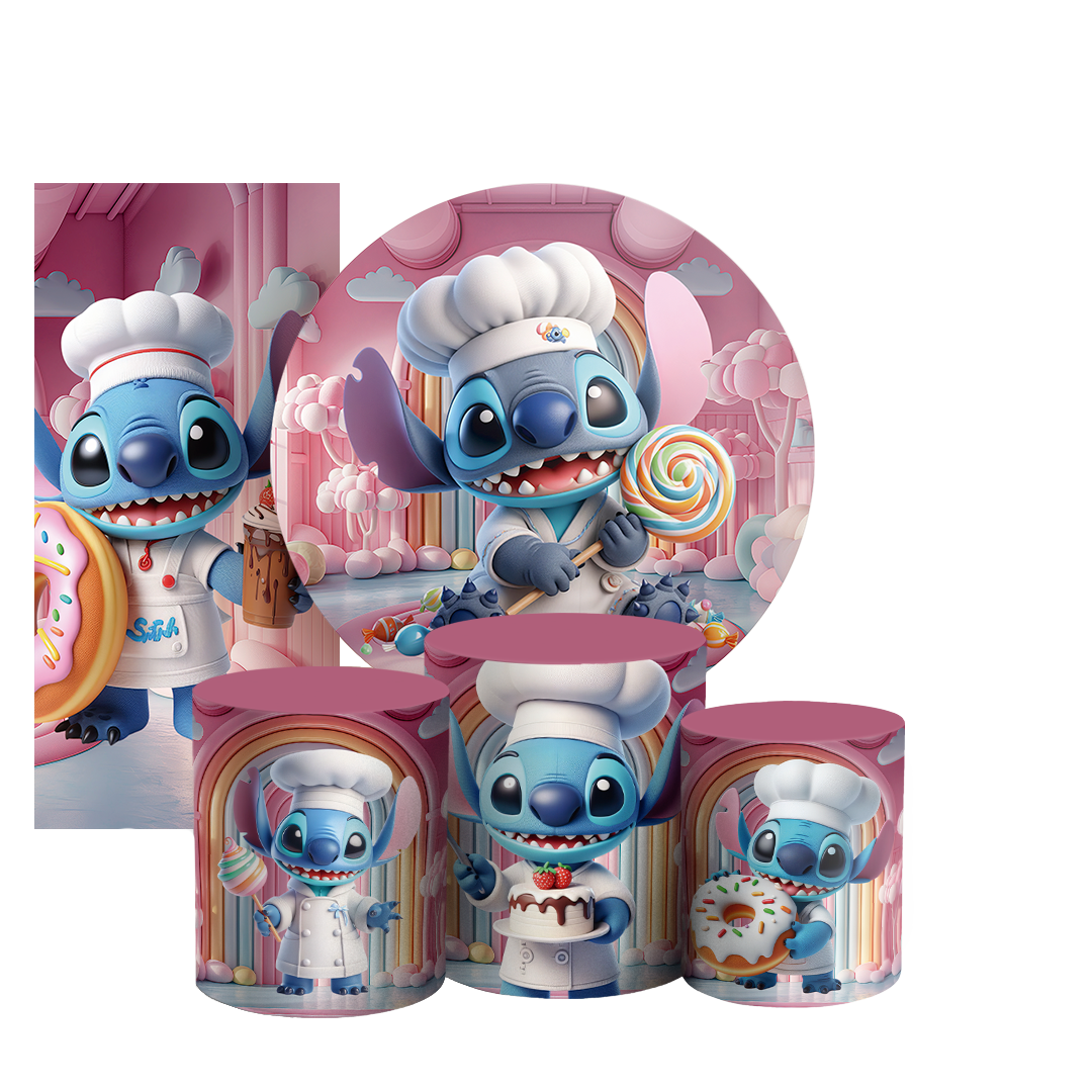 Arte Digital Painel de Festa - Stitch Confeitaria 804686