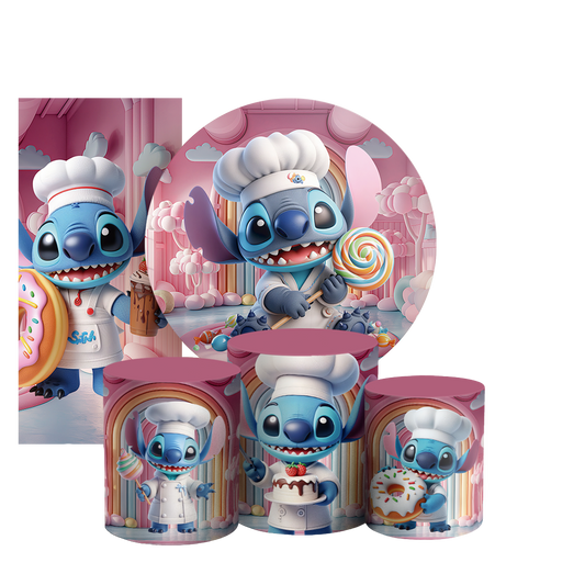 Arte Digital Painel de Festa - Stitch Confeitaria 804686