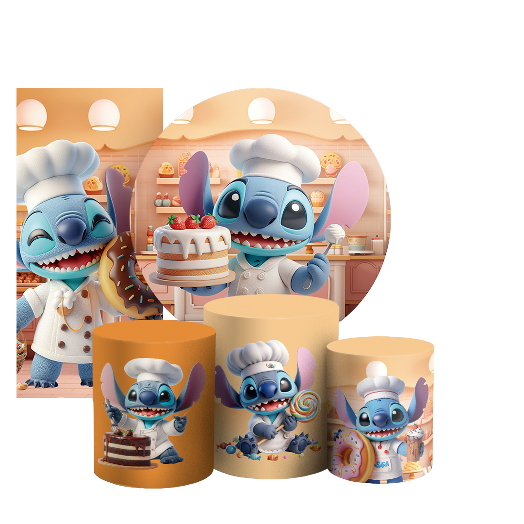 Arte Digital Painel de Festa - Stitch Confeitaria 804688