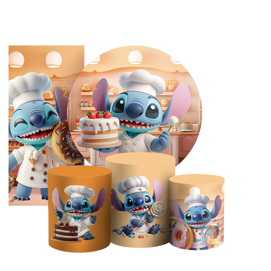 Arte Digital Painel de Festa - Stitch Confeitaria 804688
