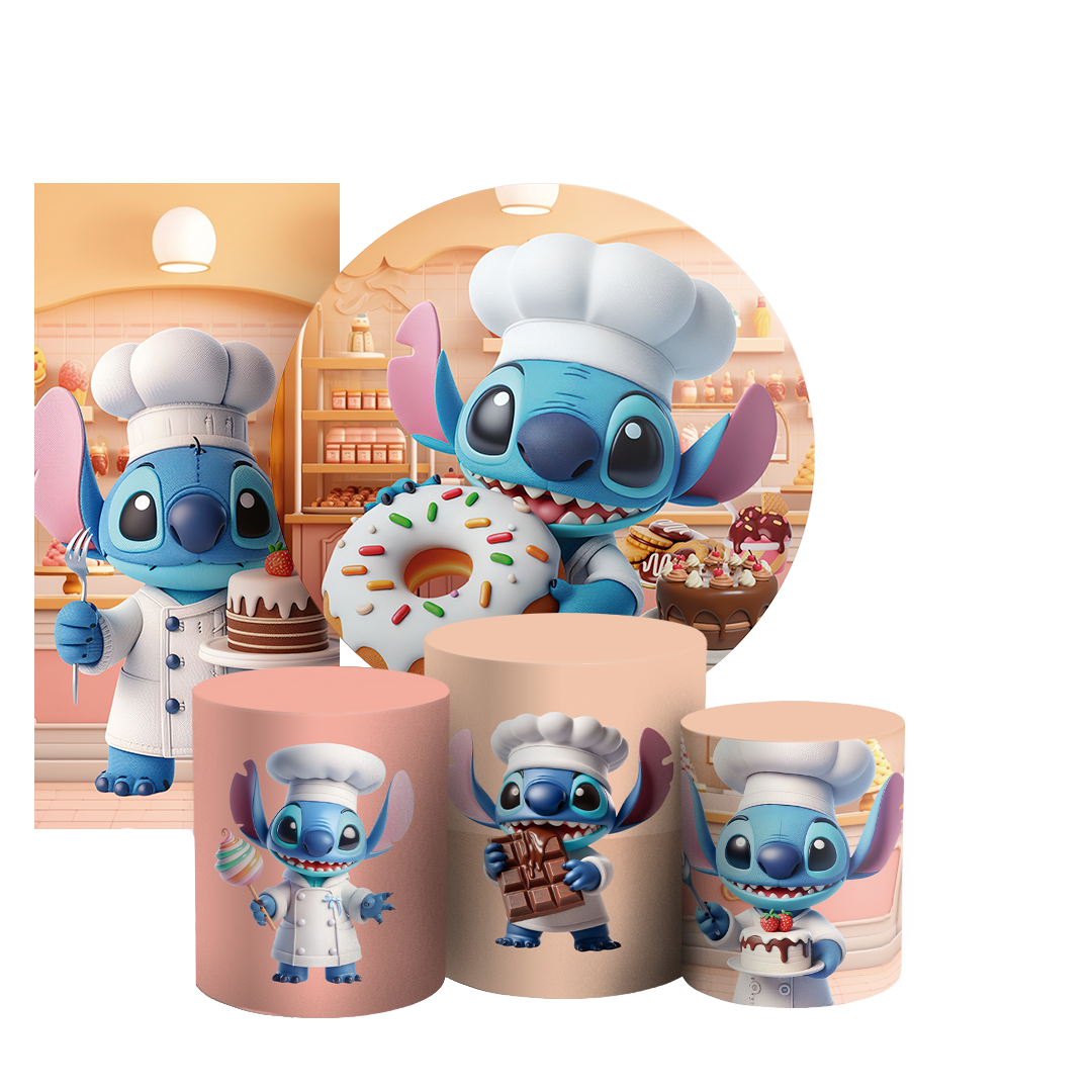 Arte Digital Painel de Festa - Stitch Confeitaria 804689