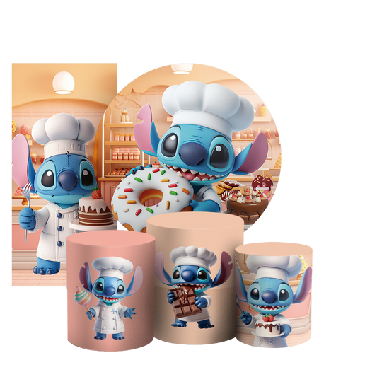 Arte Digital Painel de Festa - Stitch Confeitaria 804689