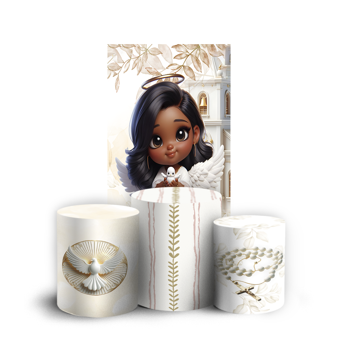 Arte Digital Painel de Festa - Anjos Batismo 804797