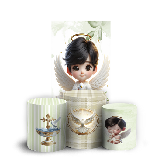 Arte Digital Painel de Festa - Anjos Batismo 804800