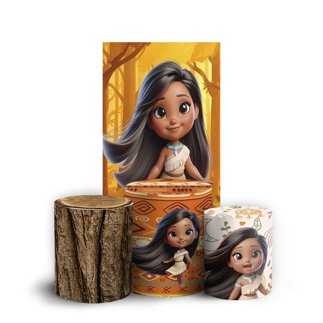 Arte Digital Painel de Festa - Pocahontas 804812
