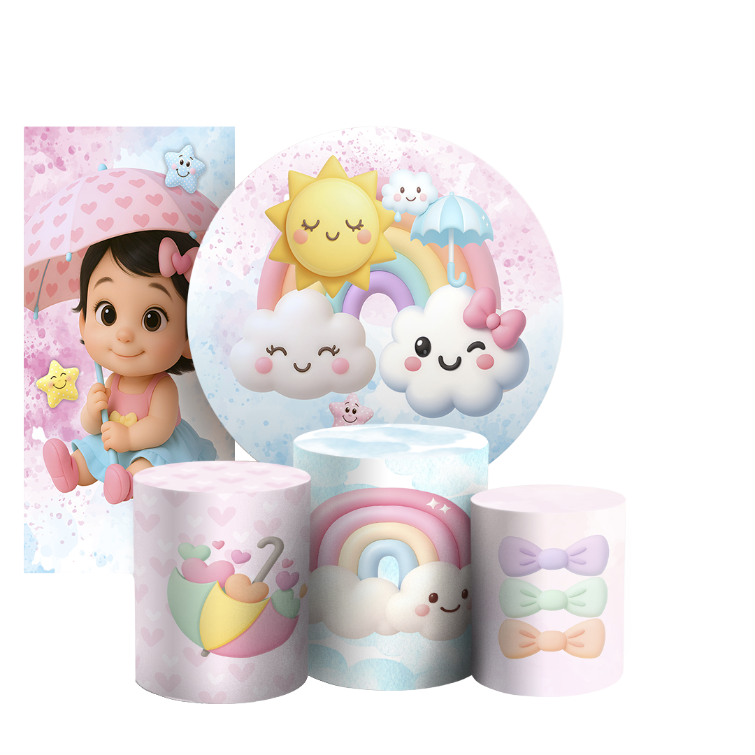 Arte Digital Painel de Festa - Chuva de Amor 804831