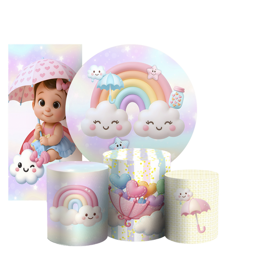 Arte Digital Painel de Festa - Chuva de Amor 804832