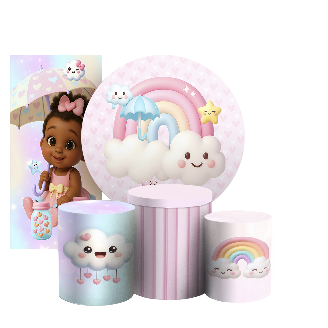 Arte Digital Painel de Festa - Chuva de Amor 804834