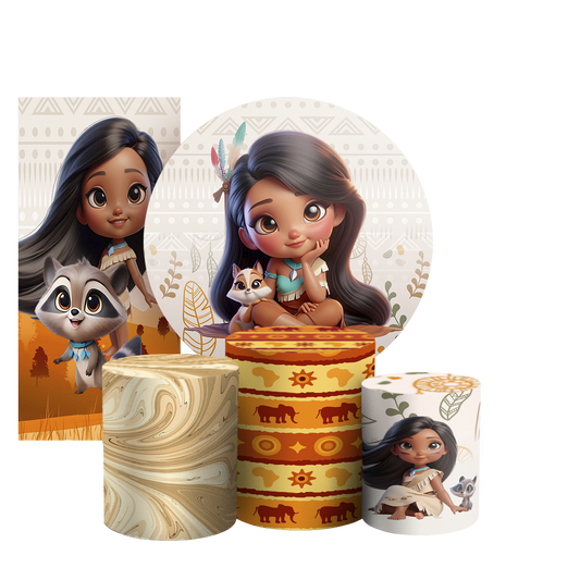 Arte Digital Painel de Festa - Pocahontas 804846