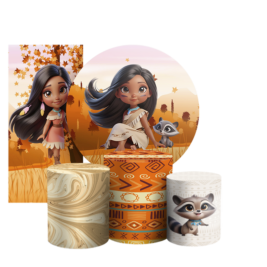 Arte Digital Painel de Festa - Pocahontas 804847