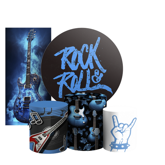 Arte Digital Painel de Festa - Rock and Roll 804850