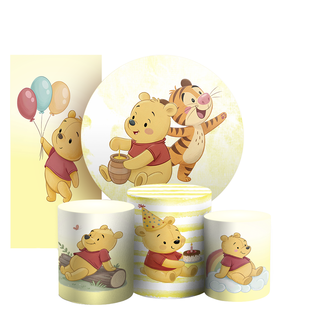 Arte Digital Painel de Festa - Ursinho Pooh 804854