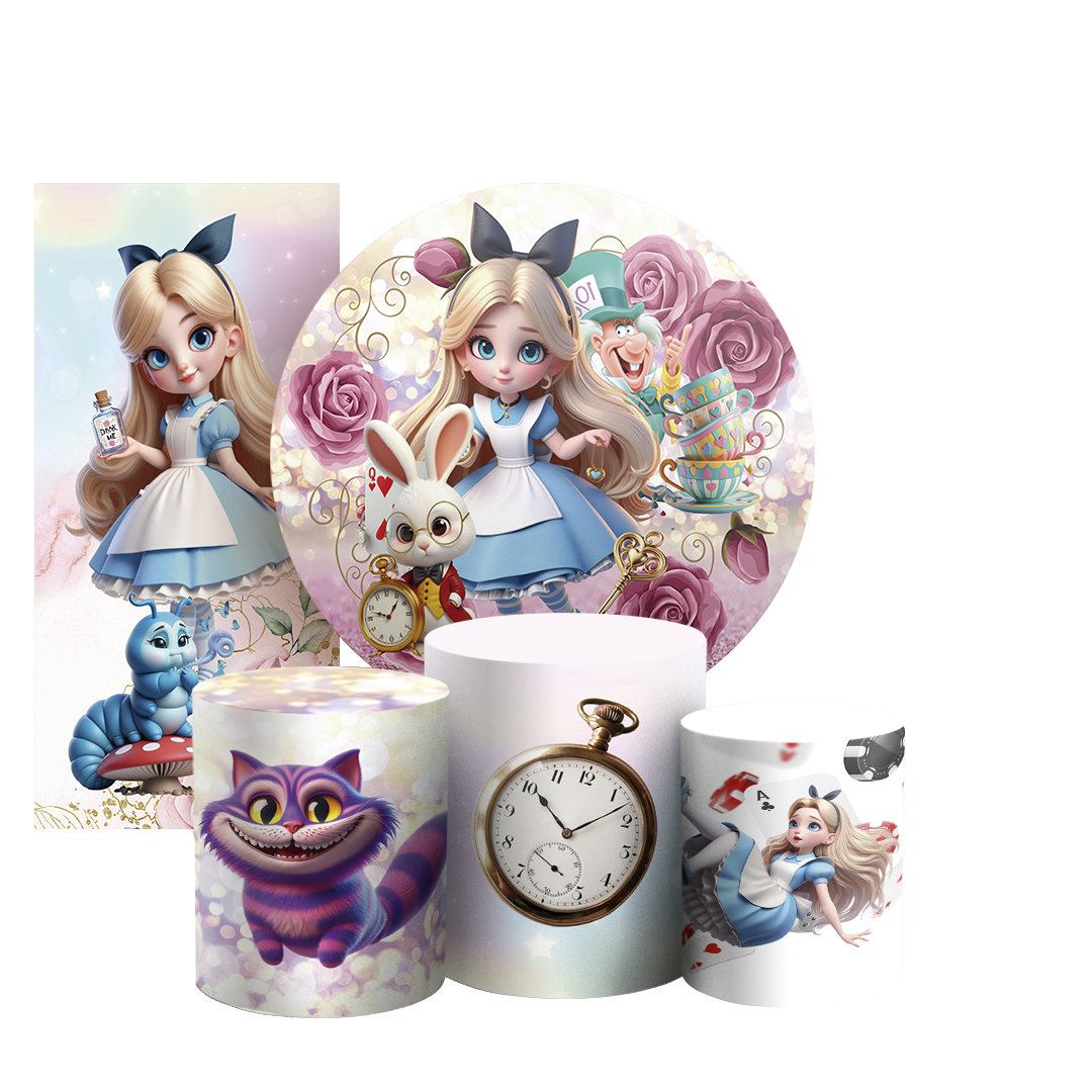 Arte Digital Painel de Festa - Alice 804875