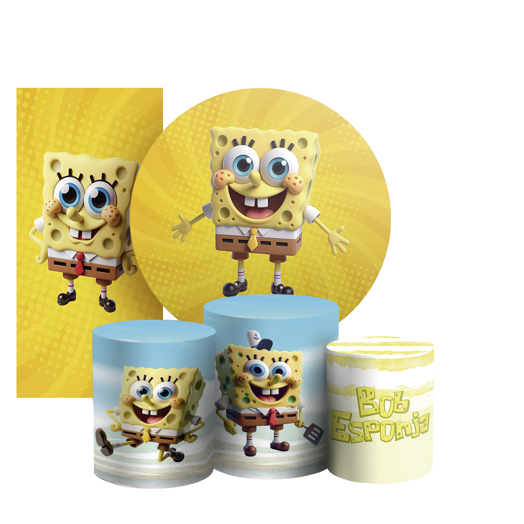 Arte Digital Painel de Festa - Bob Esponja 804880