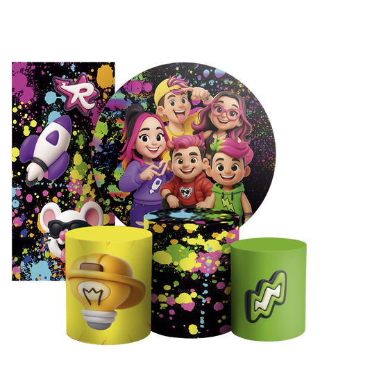 Arte Digital Painel de Festa - Os Rosas 804889