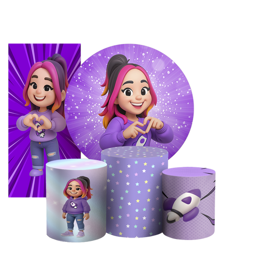 Arte Digital Painel de Festa - Os Rosas 804890