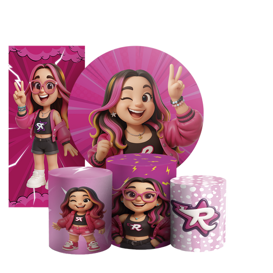 Arte Digital Painel de Festa - Os Rosas 804892