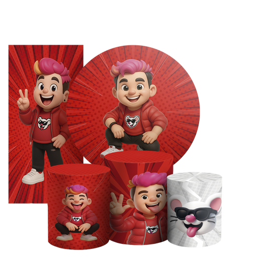 Arte Digital Painel de Festa - Os Rosas 804893